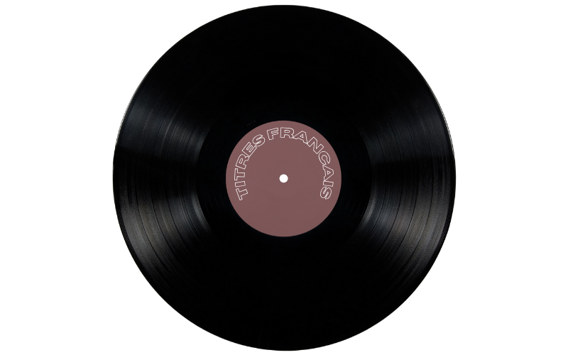 Album ouvert avec vinyle