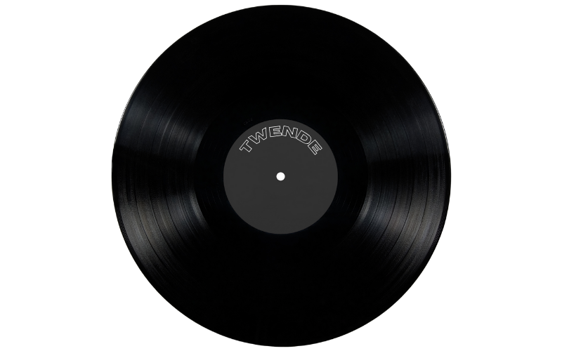 Album ouvert avec vinyle